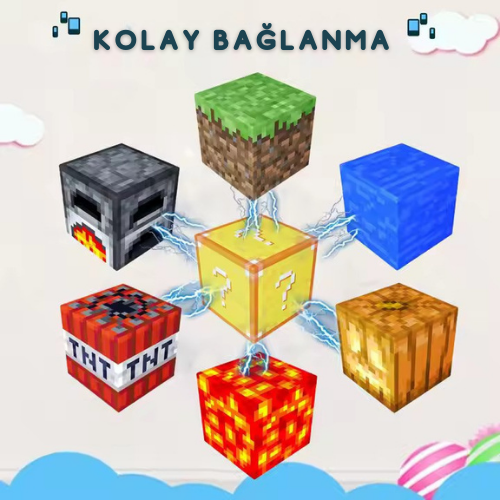 Manyetik Maden Blokları - 224 Parça Minecraft Uyumlu Set